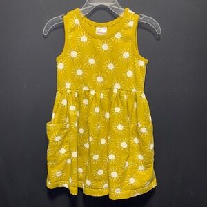 Hanna Andersson Sleeveless Playground Dress Pockets Yellow Girls US 4 100cm